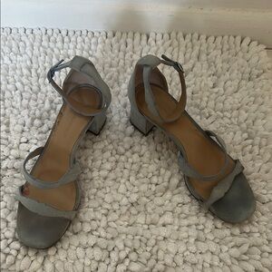 Banana Republic Gray Ankle Strap Heels